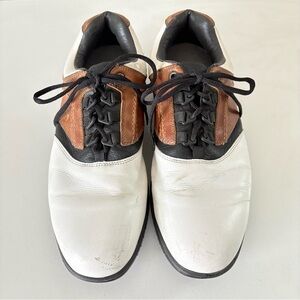 FootJoy Contour Series 54108 Golf Shoes Brown White Soft Spikes Men's Size 10 M